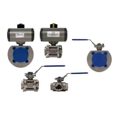 Válvula de bola - AFSSFDVOTM - air fluid solutions - de palanca / neumática / eléctrica