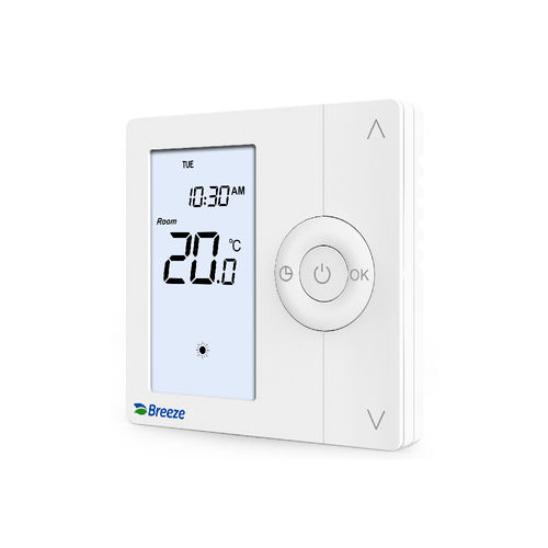 Termostato programable - BC203 - Beijing Breeze Technology Co.,Ltd - de pared / con membrana aflorante / para montaje en superficie