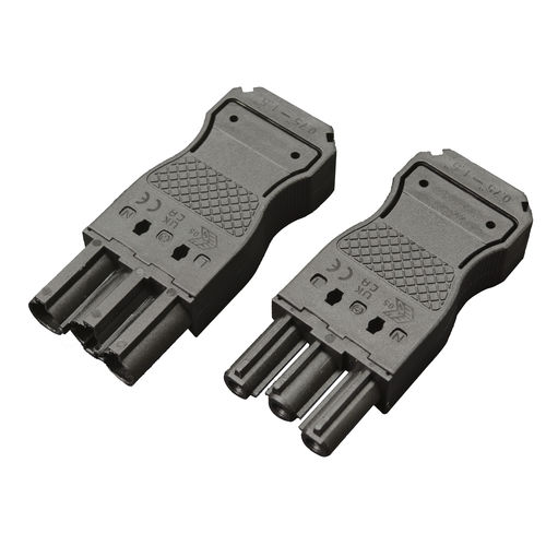 Conector de alimentación eléctrica - 896 - Fongkit Electronic Manufacturer CO.,LTD - redondo / de perfil bajo / macho-hembra