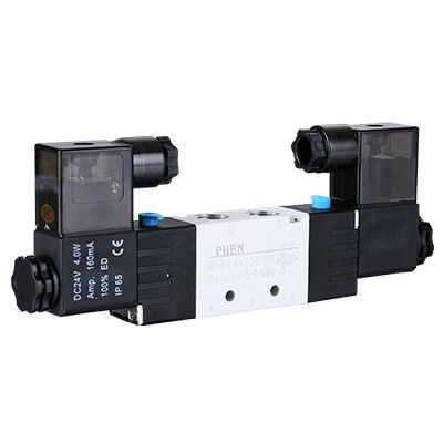 Electroválvula de control asistido - 4V - Ningbo Phen Automation Co., Ltd - de 5 vías / NA / NC