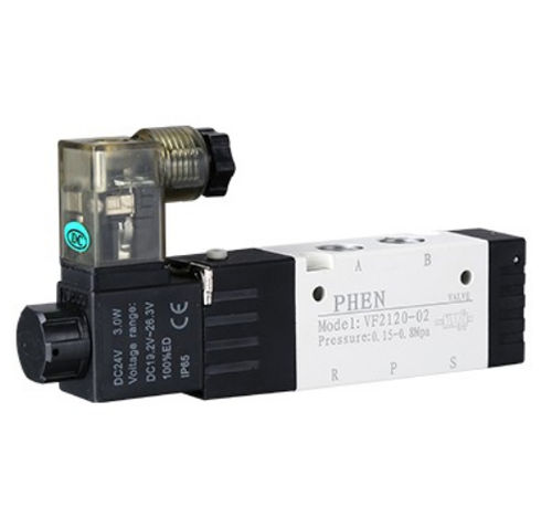 Electroválvula de control asistido - PVF - Ningbo Phen Automation Co., Ltd - de 5 vías / aire / IP65