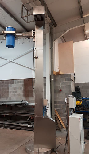 Elevador para barriles eléctrico - SPL/250/4640/90º/B/G - Base Handling Products Limited - de columnas / de acero inoxidable / ATEX