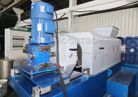 Granuladora con cabezal de anillo de agua - WANROOE-TECH - para material plástico / para la industria del plástico / compacta