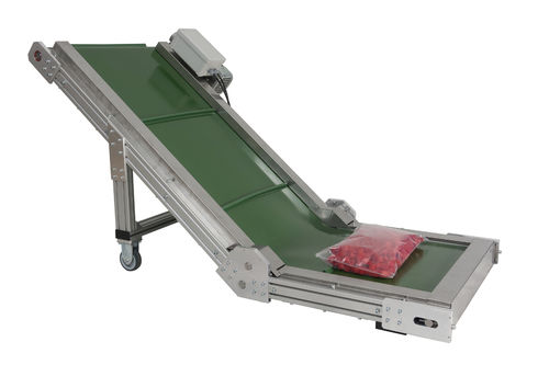 Transportador de banda - LC100 - WEBRAPACK Verpackungsmaschinen GmbH - inclinado / de transporte