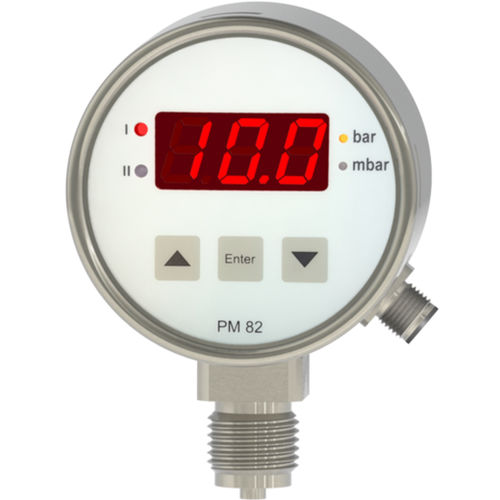 Manómetro de lectura directa - PM82-4 - Nöding Messtechnik - de acero inoxidable / 4-20 mA / con salida analógica