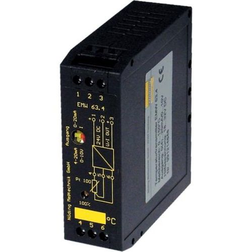 Transmisor de temperatura en riel DIN - EMW63.4 - Nöding Messtechnik - Pt100 / de resistencia / 4-20 mA