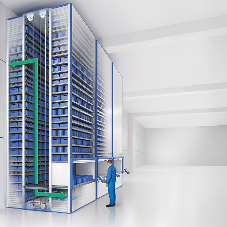 Almacén automático vertical - Hänel Lean-Lift - VRC WAREHOUSE TECHNOLOGIES - para almacén / para piezas pequeñas / para cajas de cartón