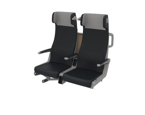 Asiento de tren clásico - Nordic Star Rail - COMPINFAINSA - para trenes de alta velocidad / antivuelco / gris