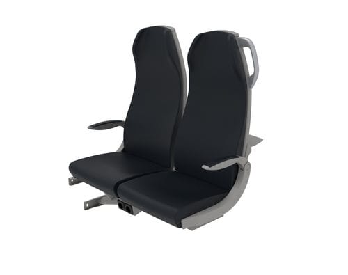 Asiento de tren clásico - Com Rail Plus - COMPINFAINSA - para trenes regionales / doble / negro