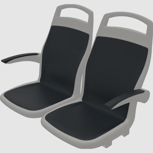 Asiento de tren clásico - Urbanity - COMPINFAINSA - para metros / plástico / doble