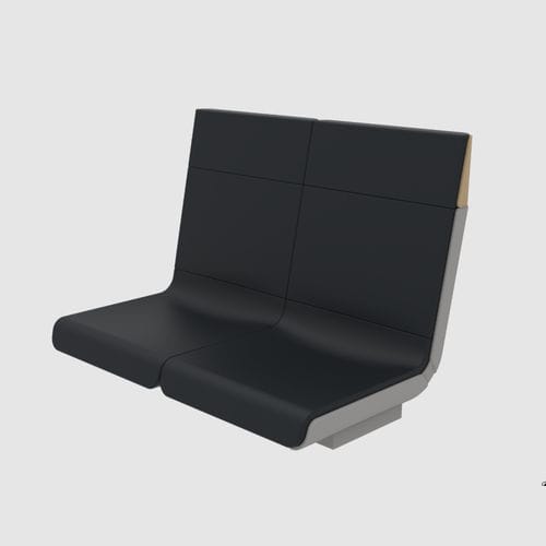Asiento de tren clásico - City Rail - COMPINFAINSA - para trenes de cercanías / de espuma / doble