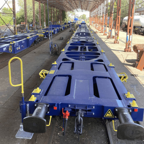 Transportador con ruedas - Sgnss 60` - Kolowag - de plataforma / para contenedores