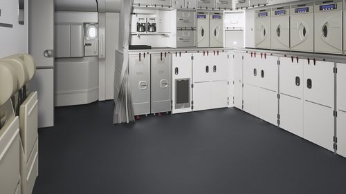 Revestimiento de suelo de espuma - BATIFLEX AVM 282 G - Gerflor - fibra de vidrio / antideslizante / para zonas con tráfico intenso