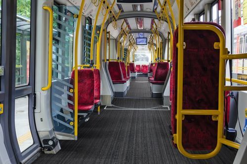 Revestimiento de suelo para tren de PVC - TRAVELLER DISCOVERY - Gerflor - fibra de vidrio / HL2/HL3 / EN 45545