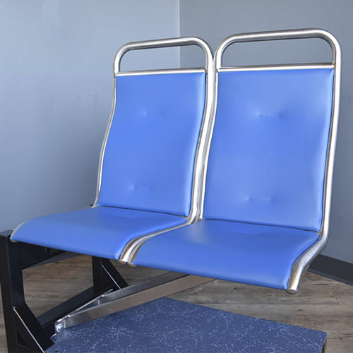 Asiento de tren clásico - Freedman Seating - para metros / marco de metal / doble