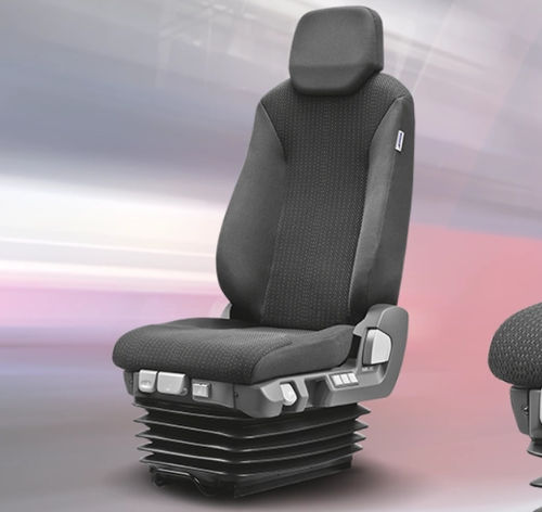 Asiento del maquinista neumática - 6830 KM / 880 NTS - A. Latusek GmbH - gris / ajustable / giratorio