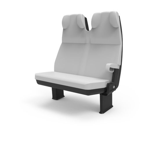 Asiento de tren clásico - M7 - Khrome - para trenes de cercanías / de espuma / doble
