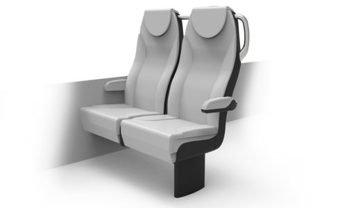 Asiento de tren clásico - NJT-ML1 - Khrome - tren de varios niveles / de espuma / doble