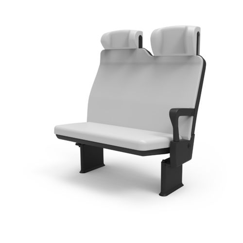Asiento de tren clásico - M8 - Khrome - para trenes de cercanías / de espuma / doble