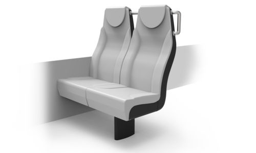 Asiento de tren clásico - EXO-CRRC - Khrome - para trenes de cercanías / tren de varios niveles / de espuma