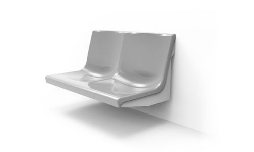 Asiento de tren clásico - PA5 - Khrome - para metros / plástico / doble