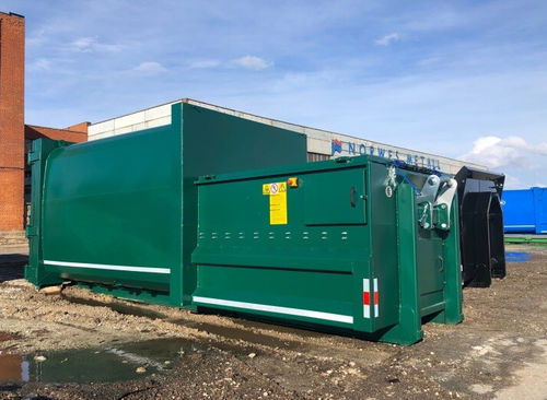 Compactador de basura cartón - EMC MEGA - Ecopress group - móvil / hidráulico / de carga lateral