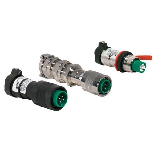 Conector de alimentación eléctrica - Grupa Wolff - de potencia / 4 polos / de latón niquelado