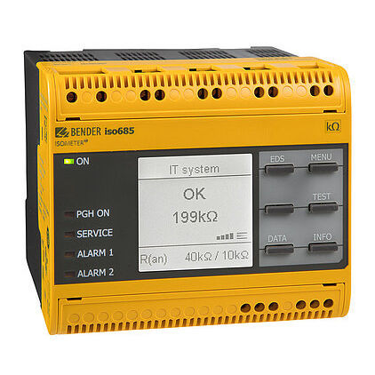 Aparato de control de aislamiento para sistema trifásico - ISOMETER® iso685-…-P series - BENDER GmbH & Co KG - de tensión media / para red AC / RS485