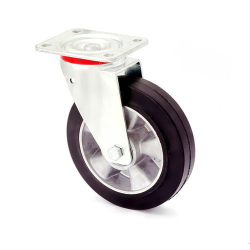 Rueda con aro - LCW/F3/200/K – 400 kg - MARBA - negra de goma / de bolas / de placas