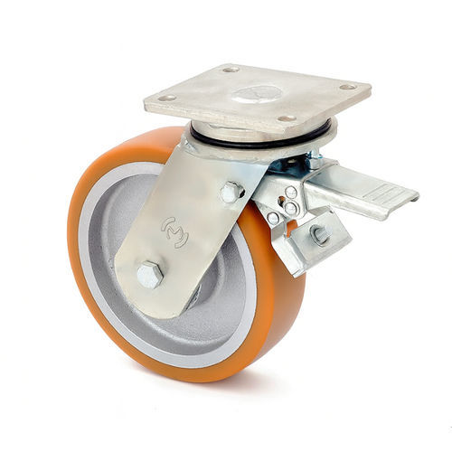 Rueda con aro - LPS/4/200/KDS –  1500 kg - MARBA - de hierro fundido / para cables redondos / elástica