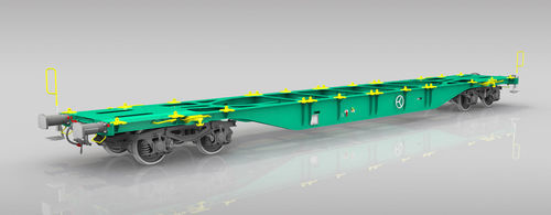Transportador con ruedas - Sgnss 60´ - Greenbrier Europe - de plataforma / para contenedores