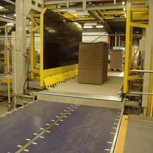 Alimentador posicionador para palés - rails - lineal / horizontal / para cajas