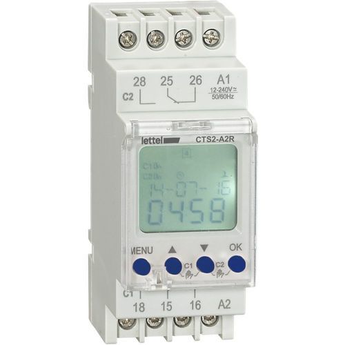 Interruptor horario digital - CTS2-A2R - Lettel - con reloj astronómico integrado / en riel DIN