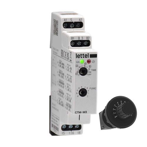 Temporizador electrónico - CTM-M3 - Lettel - en riel DIN / programable / ajustable