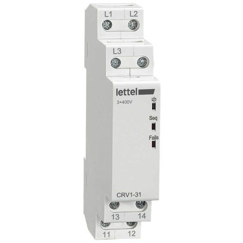 Relé de protección de ausencia de fases - CRV1-31 series - Lettel - de tensión / de fases / trifásico