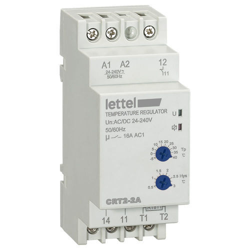 Termostato en riel DIN - CRT2-2A - Lettel - para armario eléctrico / modular / con sonda de temperatura