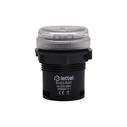 Indicador luminoso LED - SVE3-RGY - Lettel - al ras