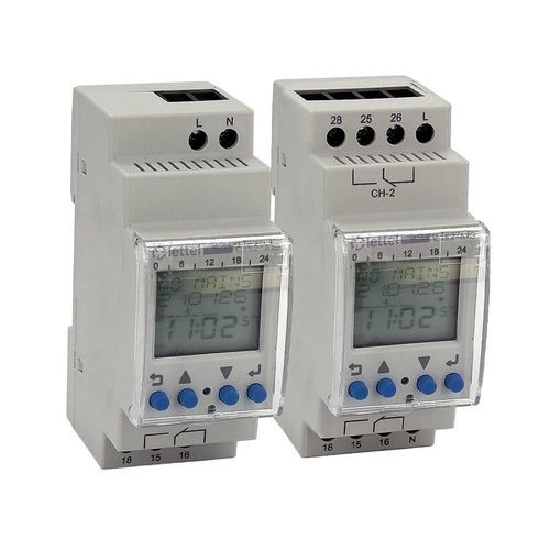 Interruptor horario digital - CTS2-AXG series - Lettel - con reloj astronómico integrado / en riel DIN