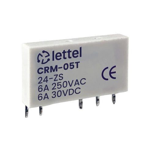 Relé electromecánico 24 Vcc - CRM-05T series - Lettel - 60 V CC / 12 Vcc / en miniatura