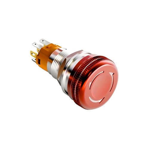 Botón pulsador de parada de emergencia - CAUL22-2CPT series - Lettel - IP67 / antipropagación de fuego / a prueba de calor
