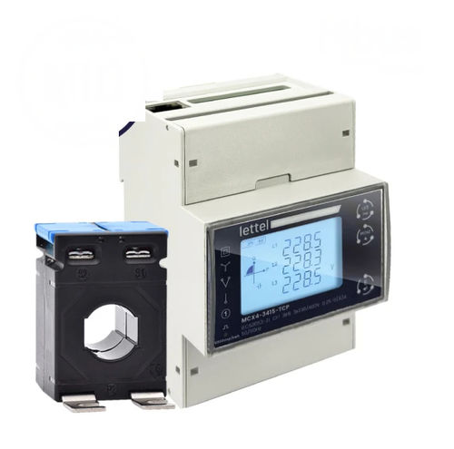 Contador de energía eléctrica trifásico - MCX4-31XCT series - Lettel - monofásico / en riel DIN / con transformador de corriente