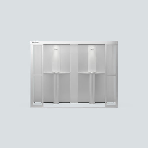 Cabina para fumadores con filtro HEPA - SF Forum - Qleanair - de carbón activado