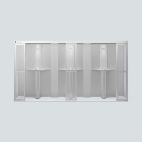 Cabina para fumadores con filtro HEPA - SF Square - Qleanair - de carbón activado