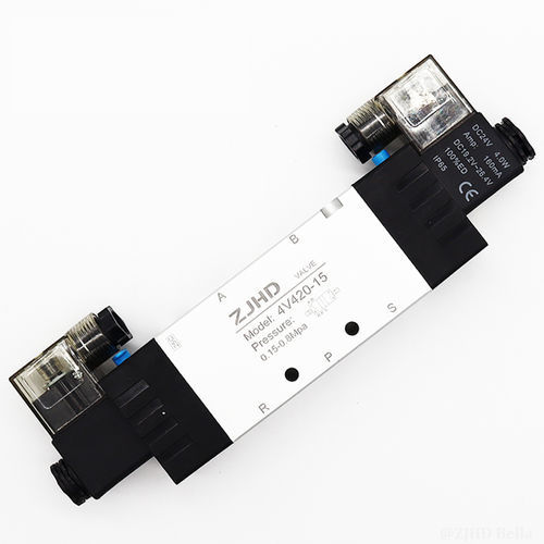 Electroválvula de control asistido - 4V420-15B  - ZJHD Automation Technology Co., Ltd. - de 5 vías / para aire comprimido / roscada