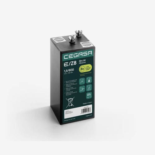 Batería rectangular - E/Z8 1,5/600 - Cegasa Energía SLU - 1.5 V / industrial / para equipos de telecomunicaciones