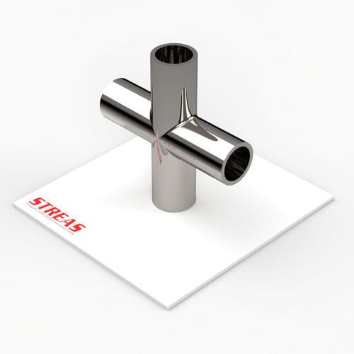 Conexión de tubo en cruz - X33-1 series - Streas srl - en T / de acero inoxidable