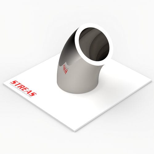 Codo para cañería de acero inoxidable - X33-1 series - Streas srl - 45°