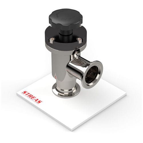 Válvula manual - VMA series - Streas srl - de ángulo recto / para vacío / de acero inoxidable
