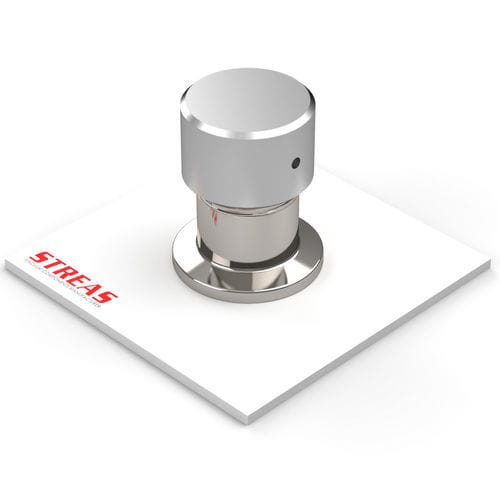 Válvula manual - VIA16KF-4/FKM - Streas srl - para aire / para alto vacío / aluminio