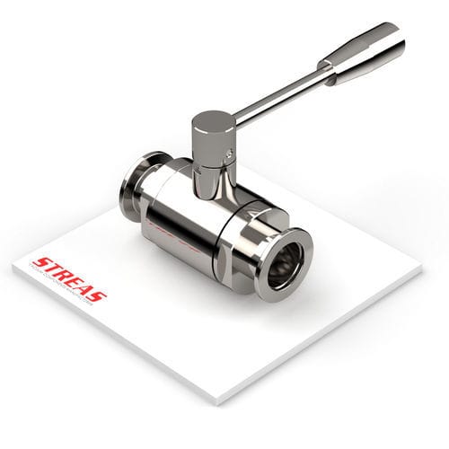 Válvula de bola - VML series - Streas srl - de palanca / manual / con brida